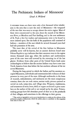 The Prehistoric Indians of Minnesota