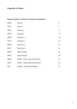 Properties of Matter