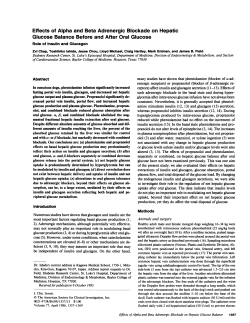 Glucose Balance Before and After Oral Glucose
