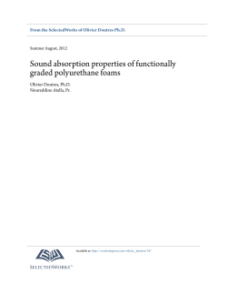 Sound absorption properties of functionally graded polyurethane
