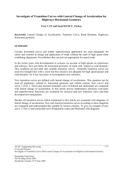 Investigate of Transition Curves with Lateral Change of Acceleration