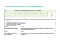 MANAGEMENT OF INSTALLATION AND MAINTENANCE IN WIND