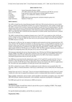 Annual Respondents Database, 1973 - 2008