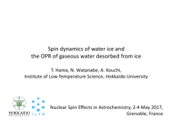 Spin dynamics of water ice and the OPR of gaseous water desorbed