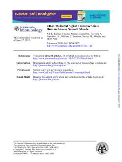 Human Airway Smooth Muscle CD40-Mediated Signal Transduction in