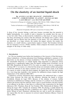 On the elasticity of an inertial liquid shock