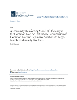 A Unanimity-Reinforcing Model of Efficiency in the Common Law: An