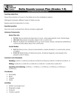 Delta Sounds Lesson Plan (Grades 1-5)