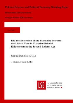 Did the Extension of the Franchise Increase the Liberal Vote in