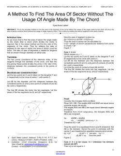 A method to find the area of sector without the usage of angle made