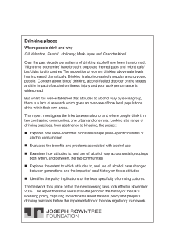 Drinking places - Joseph Rowntree Foundation