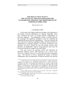 the oracle that wasn`t: why financial ties have
