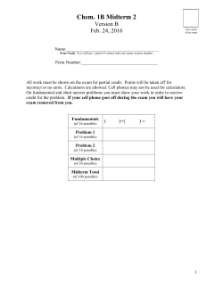 Chem. 1B Midterm 2