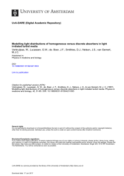 Modelling light distributions of homogeneous versus - UvA-DARE