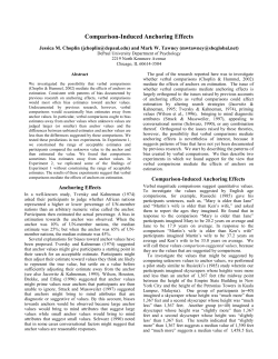 Comparison-Induced Anchoring Effects