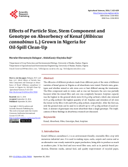 Effects of Particle Size, Stem Component and Genotype on