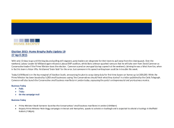Election 2015- Hume Brophy Daily Update 19 27 April 2015