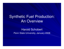 Synthetic Fuel Production - Harold Schobert is The Coal Guy