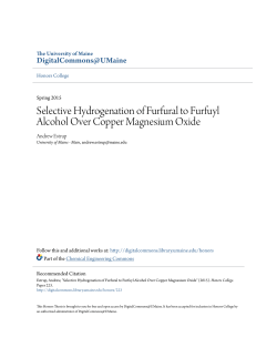 Selective Hydrogenation of Furfural to Furfuyl Alcohol Over Copper