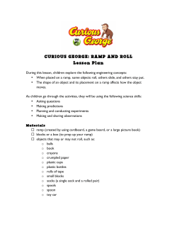 CURIOUS GEORGE: RAMP AND ROLL Lesson Plan