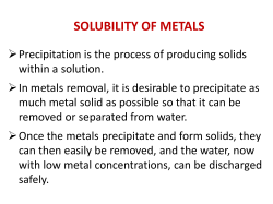 14. Metal Solubility and Complex Formation