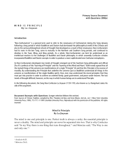 Mind Is Principle - Asia for Educators