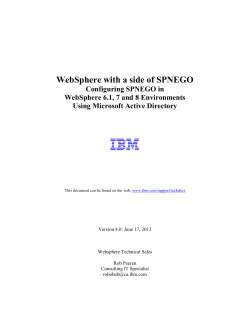 WebSphere with a side of SPNEGO