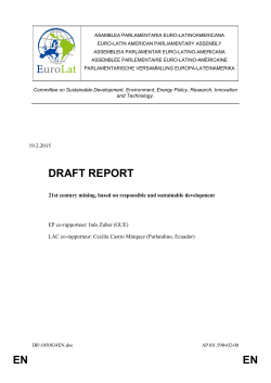 21st century mining, based on responsible and sustainable