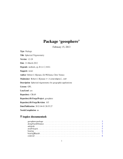 Package `geosphere`