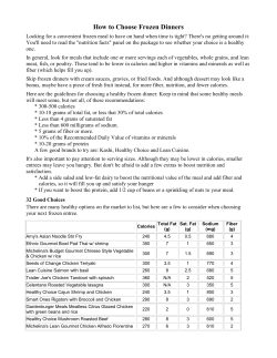 How to Choose Frozen Dinners