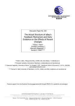 The Actual Structure of eBay`s Feedback Mechanism