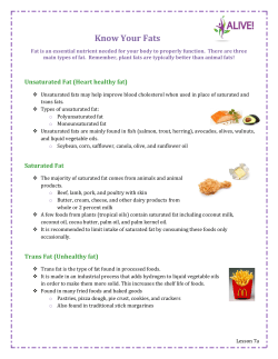 Know Your Fats - theALIVEproject