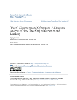 "Place": Classrooms and Cyberspace--A