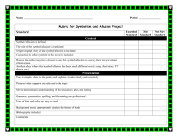 Rubric for Symbolism and Allusion Project Standard Content