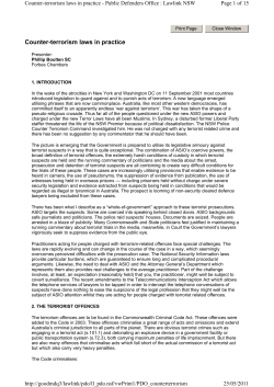 Counter-terrorism laws in practice