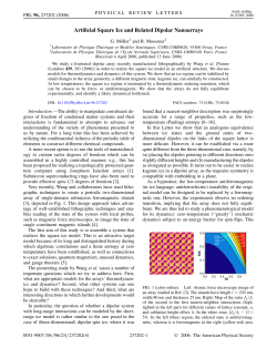Artificial Square Ice and Related Dipolar Nanoarrays