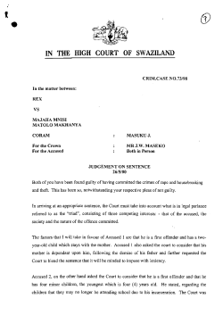 in the high court of swaziland