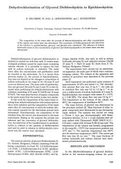 Dehydrochlorination of Glycerol Dichlorohydrin to Epichlorohydrin