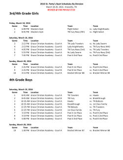 Schedules By Division