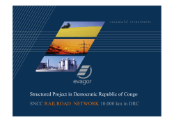 Structured Project in Democratic Republic of Congo SNCC