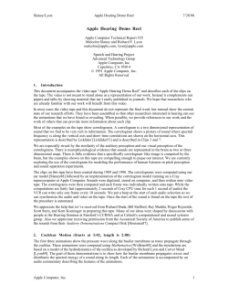 Apple Hearing Demo Reel