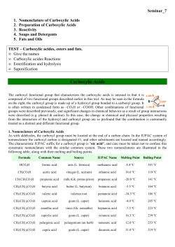 Carboxylic Acids