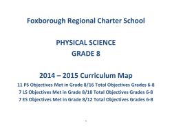 2015 Curriculum Map - Foxborough Regional Charter School