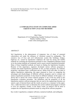 A COMPARATIVE STUDY ON COMPUTER AIDED LIQUEFACTION