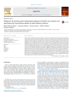 Influence of sensory and cultural perceptions of white rice, brown