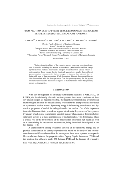 FROM NEUTRON SKIN TO PYGMY DIPOLE RESONANCE: THE