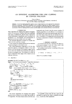 an efficient algorithm for line clipping by convex polygon