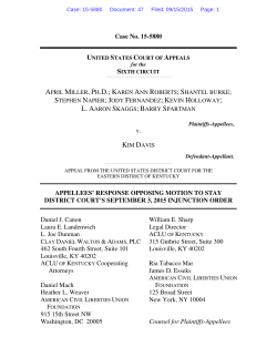 our response - ACLU of Kentucky