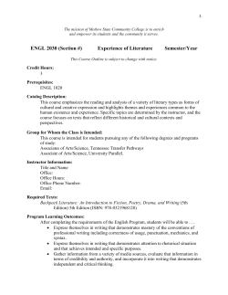 ENGL 2030 - Motlow State Community College