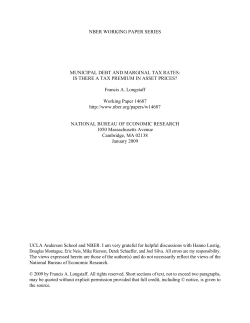 MUNICIPAL DEBT AND MARGINAL TAX RATES: IS THERE A TAX